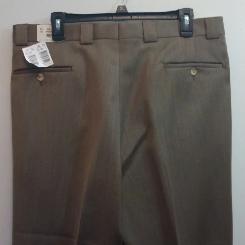 NWT Mark Shale Light Brown Wool Dress Pants  36 - 34 - Picture 12 of 13